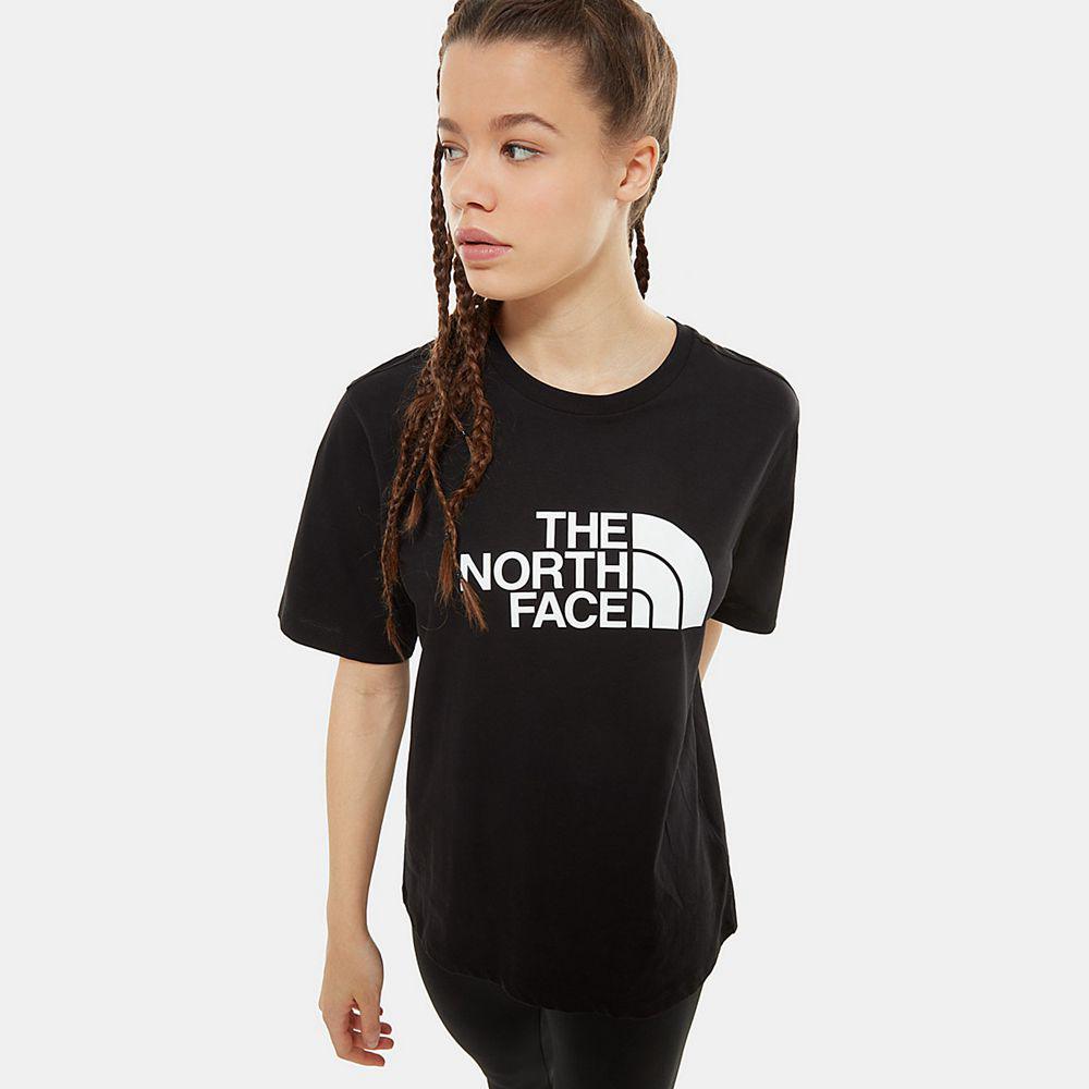 The North Face Relaxed Easy Γυναικεια T Shirt - Μαυρα (OQVE93164)